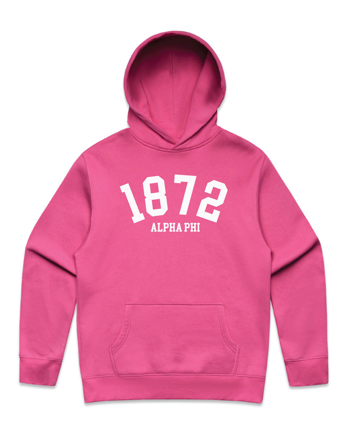 Est Year Hot Pink Heavy Weight Sorority Hoodie