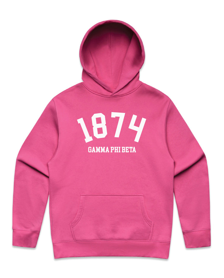 Est Year Hot Pink Heavy Weight Sorority Hoodie