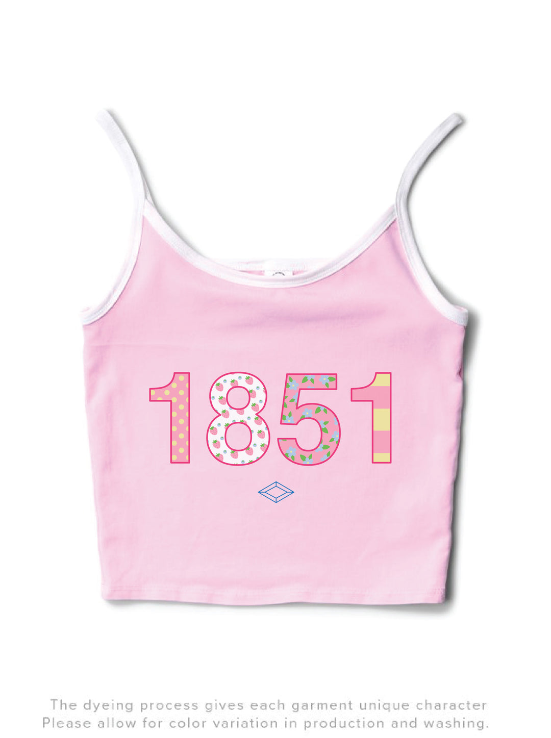 Alpha Delta Pi Est Year Coquette Bubblegum/White Contrast Tank