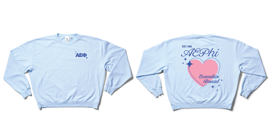 Arctic Blue Executive Board Sorority Light Weight Crewneck