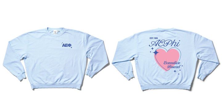 Arctic Blue Executive Board Sorority Light Weight Crewneck