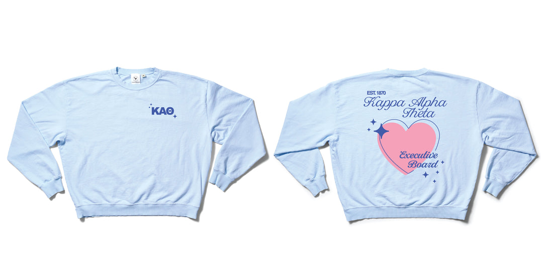 Arctic Blue Executive Board Sorority Light Weight Crewneck