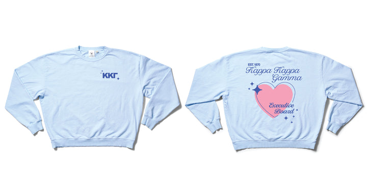 Arctic Blue Executive Board Sorority Light Weight Crewneck