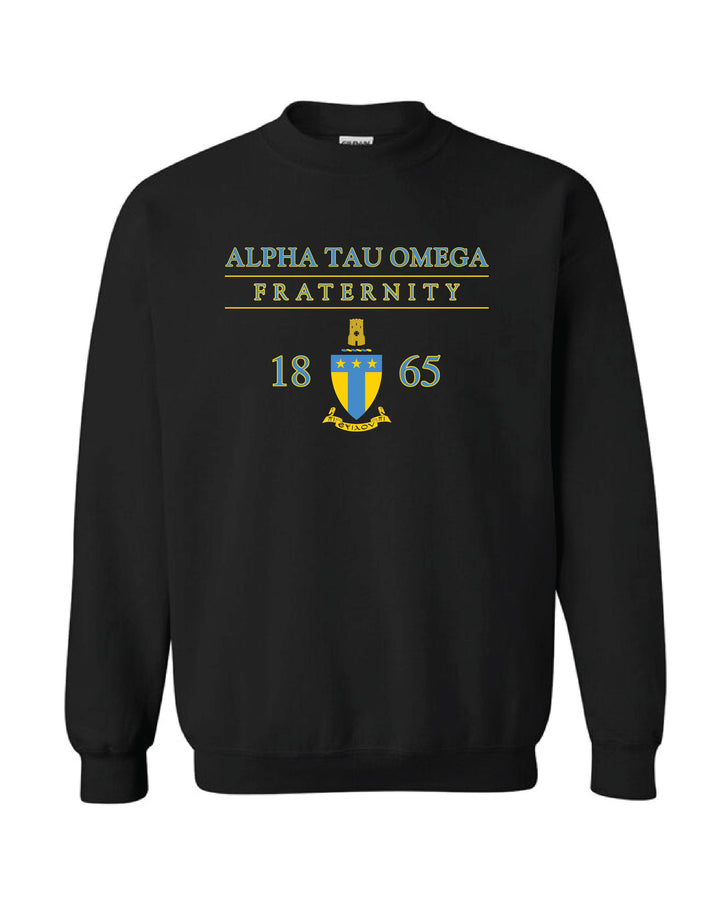Fraternity Crest Black Crewneck