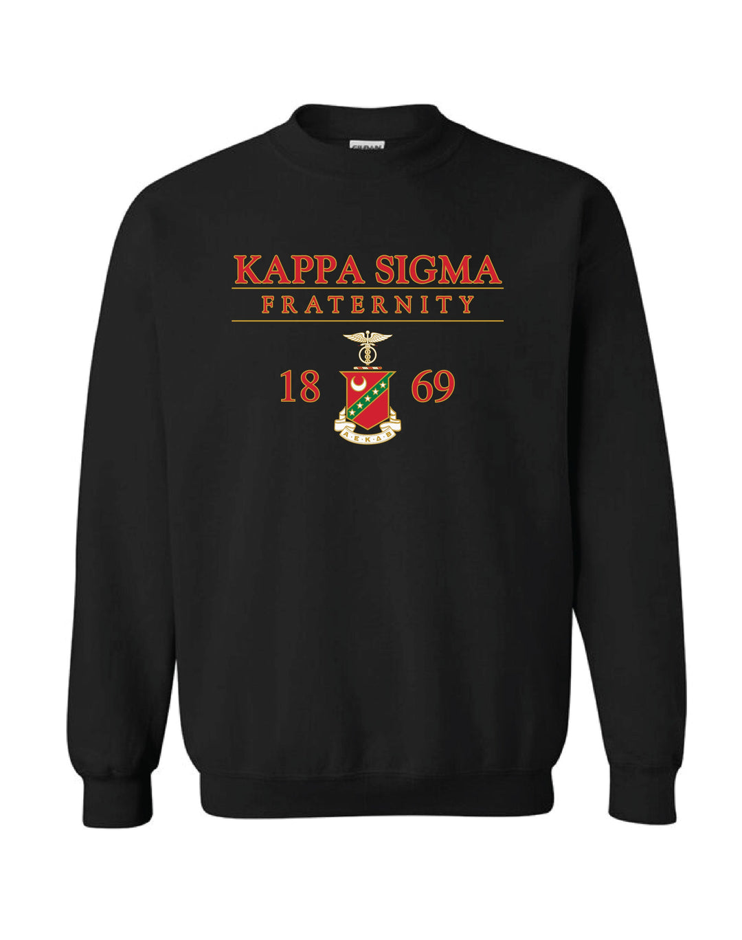 Fraternity Crest Black Crewneck