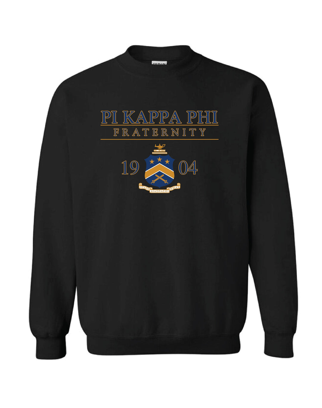 Fraternity Crest Black Crewneck