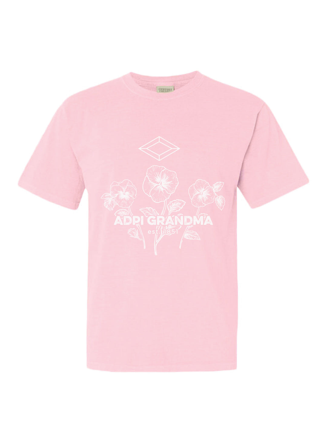 Floral Alpha Delta Pi Grandma Tee
