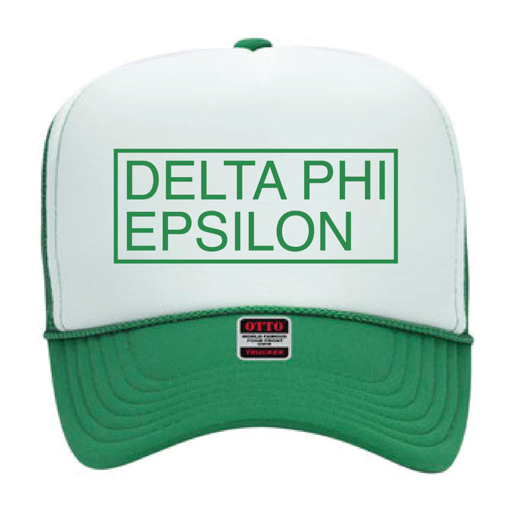 Green Embroidered Sorority Trucker Hat