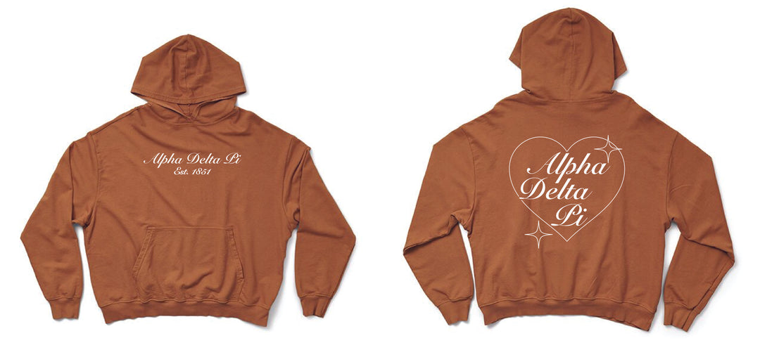 Alpha Delta Pi Heart Caffeine Hoodie