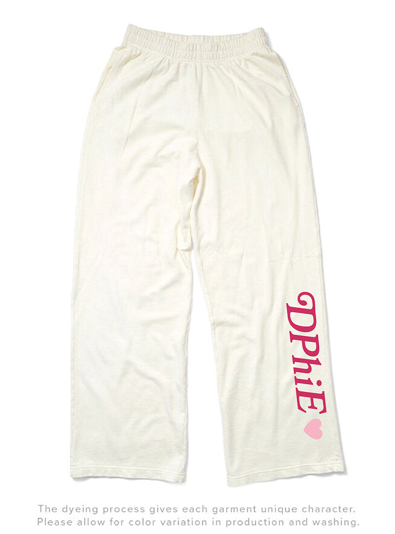 Delta Phi Epsilon Vanilla Ice Light Weight Heart Wide Leg Pants