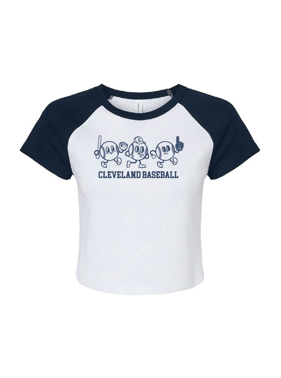 Cleveland Baseball Raglan Baby Tee