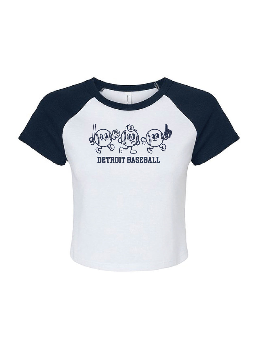 Detroit Baseball Raglan Baby Tee