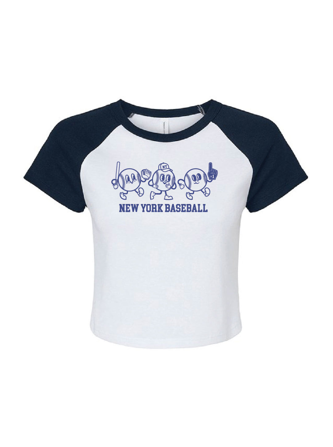 New York Navy Baseball Raglan Baby Tee