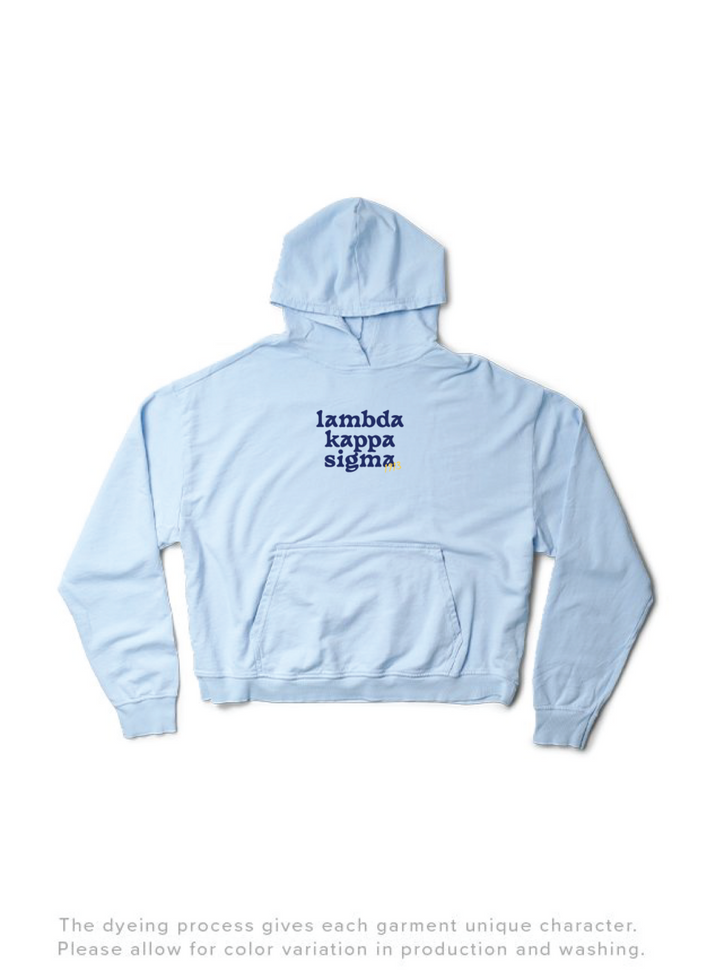 Lambda Kappa Sigma Arctic Blue Mix Type Light Weight Hoodie