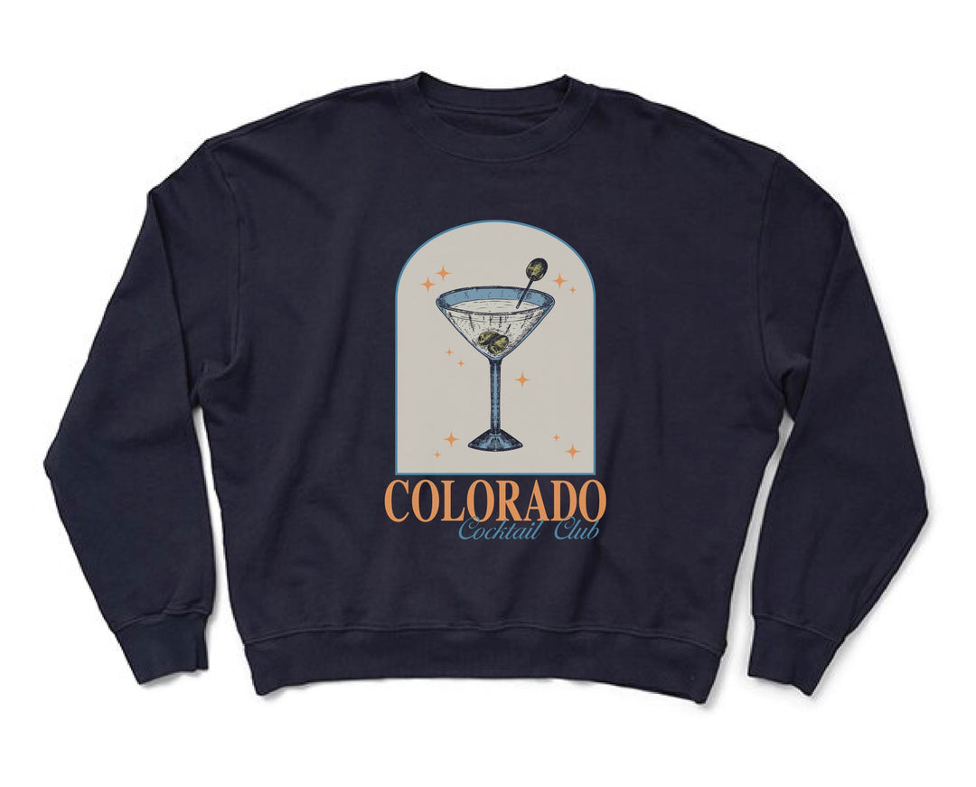 Midnight Sky Colorado Cocktail Club Light Weight Crewneck