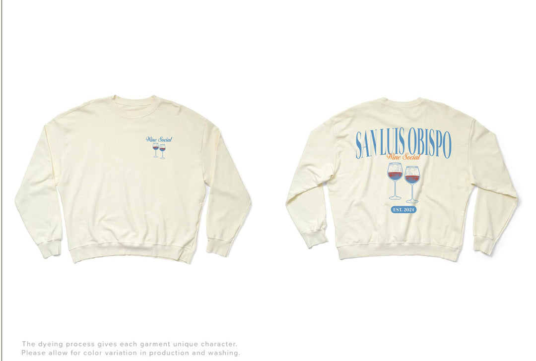 Vanilla Ice Wine Social Light Weight Crewneck