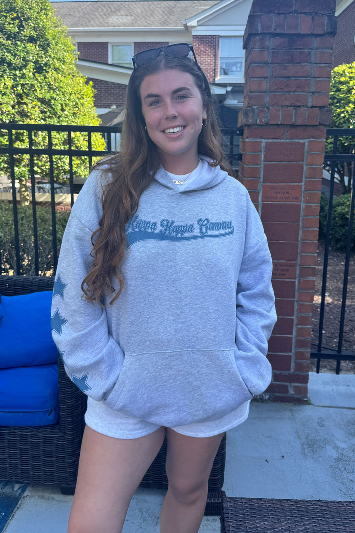 Star Sleeve Baseball Sorority Hoodie