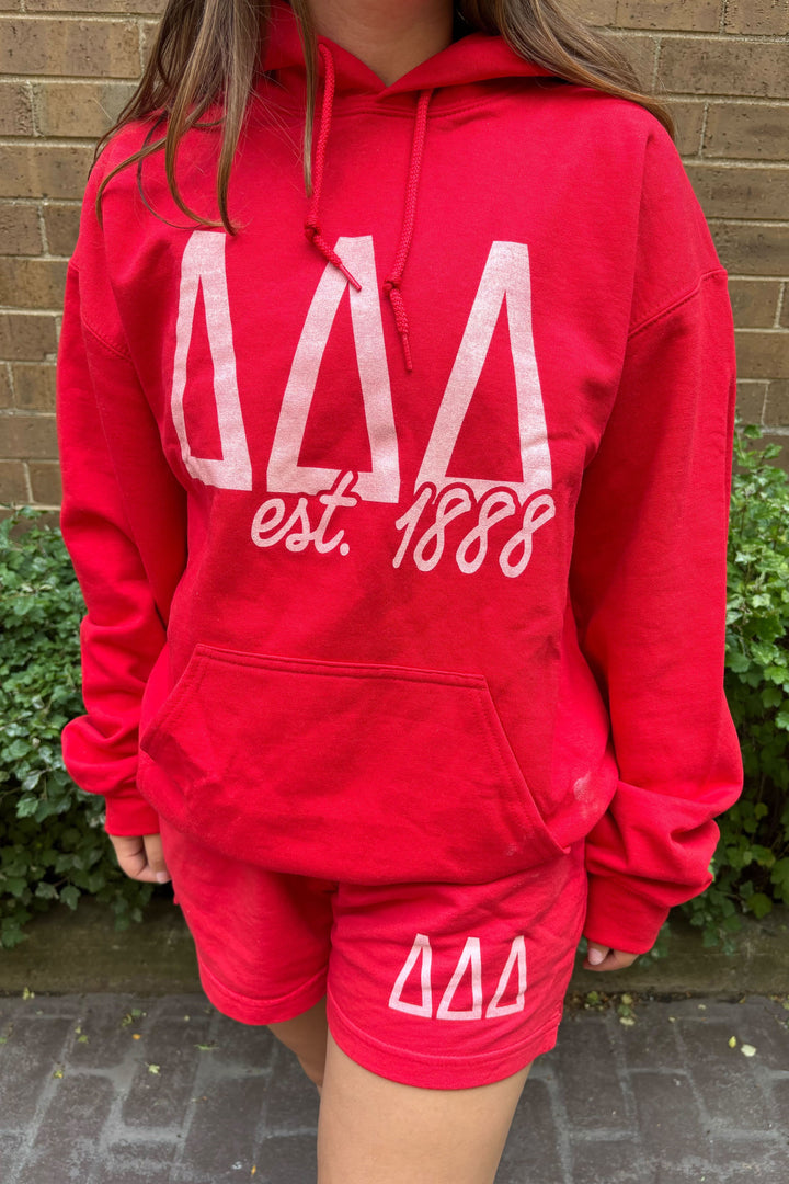 Bold Red Sorority Shorts