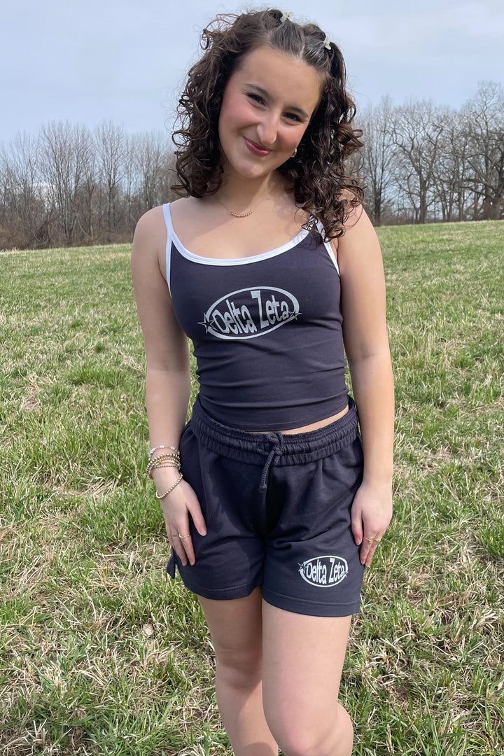 Midnight Sky/White Oval Sorority Contrast Tank