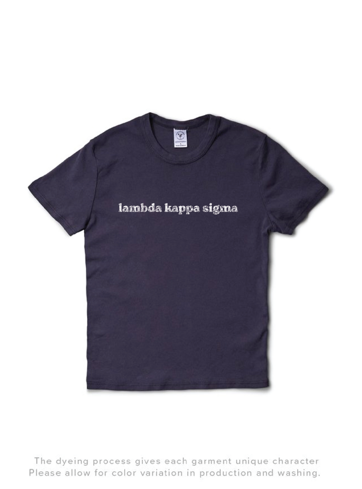 Lambda Kappa Sigma Lace Print Midnight Sky Baby Tee
