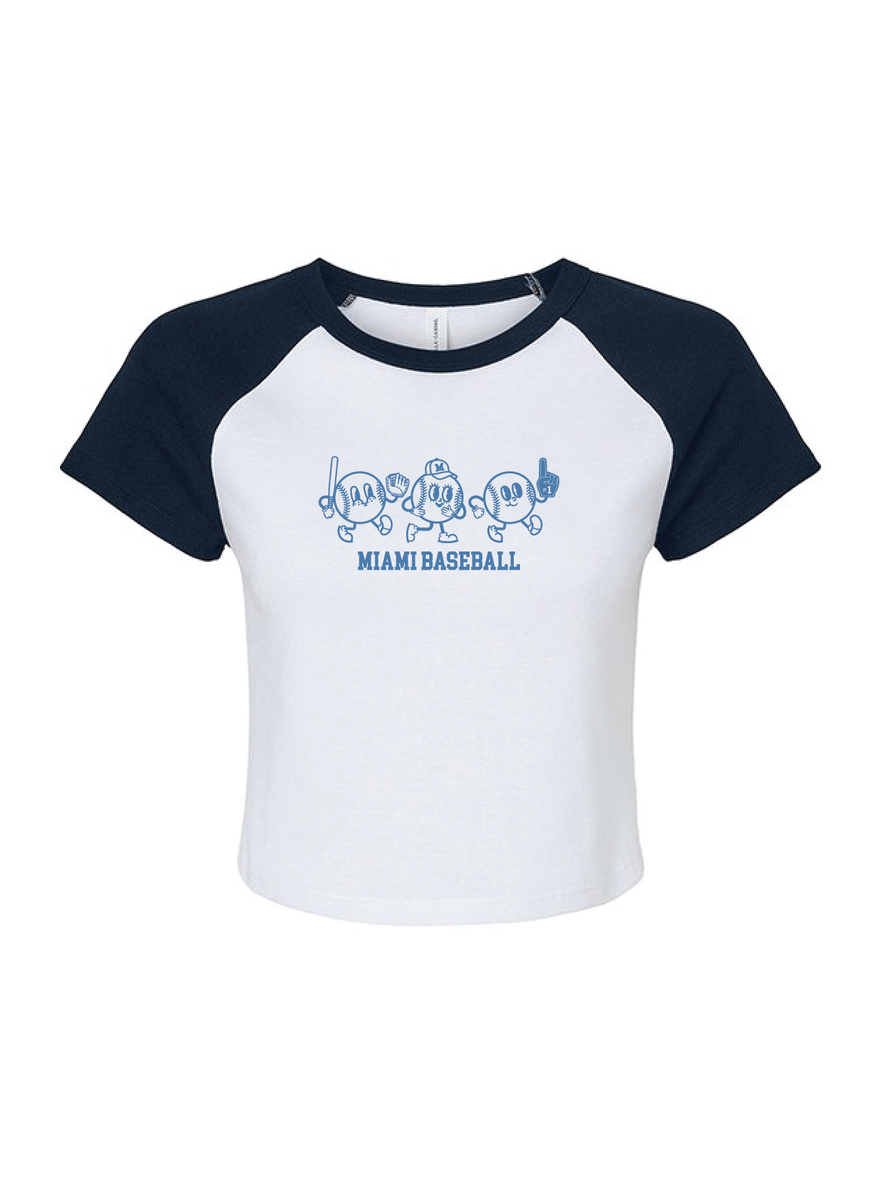 Miami Baseball Raglan Baby Tee
