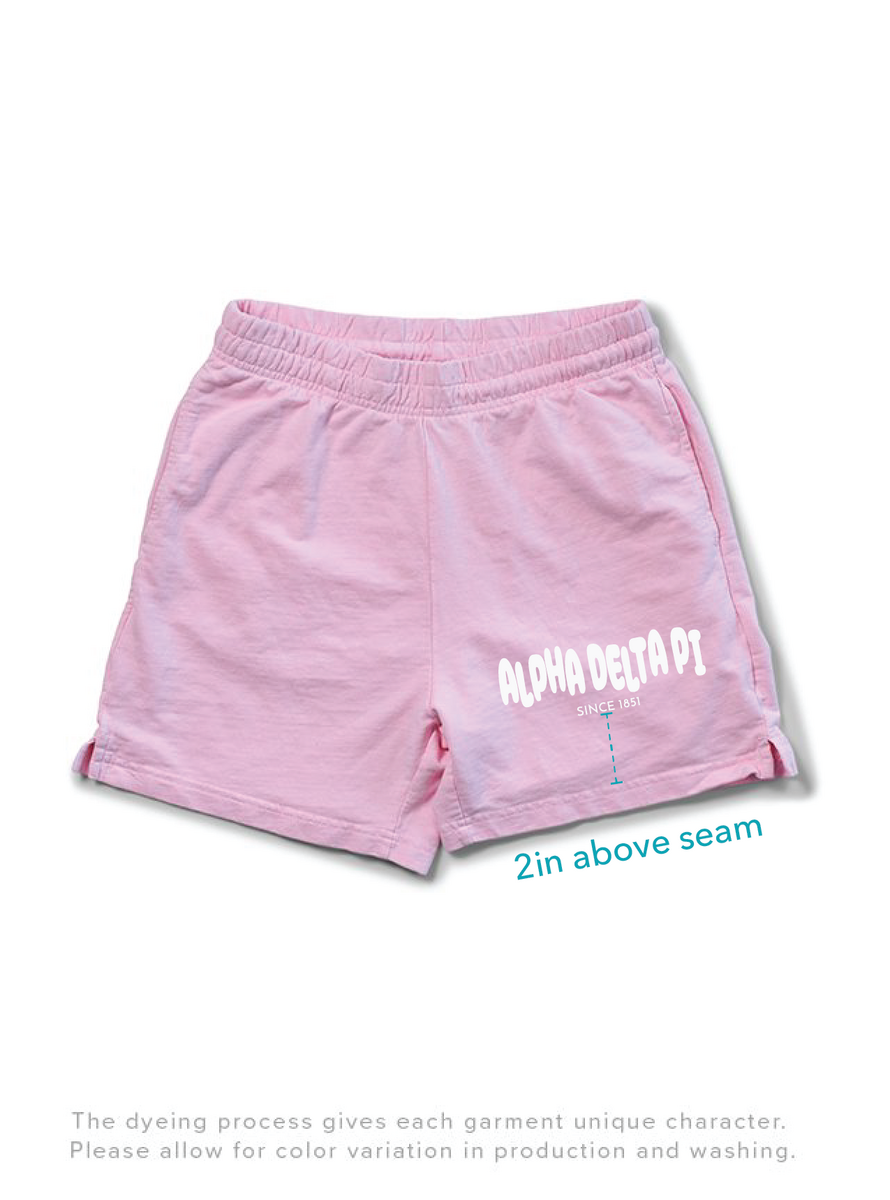 UNA ADPi Matching Summer Set Shorts - Bubblegum