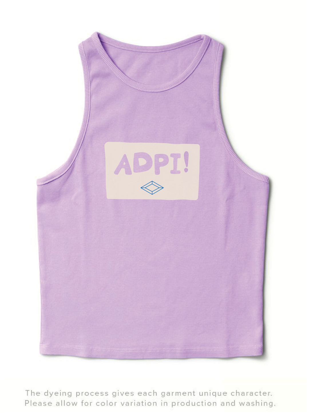 Alpha Delta Pi Lavender Haze Block Matching Set Tank