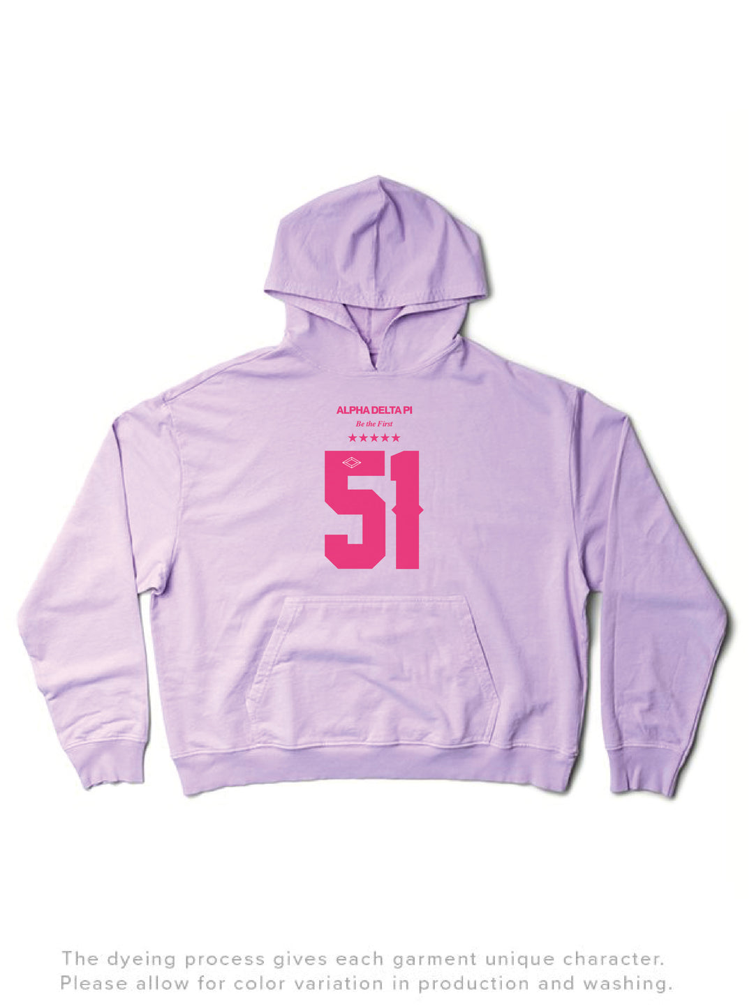 Alpha Delta Pi Lavender Haze Jersey Matching Set Lightweight Hoodie