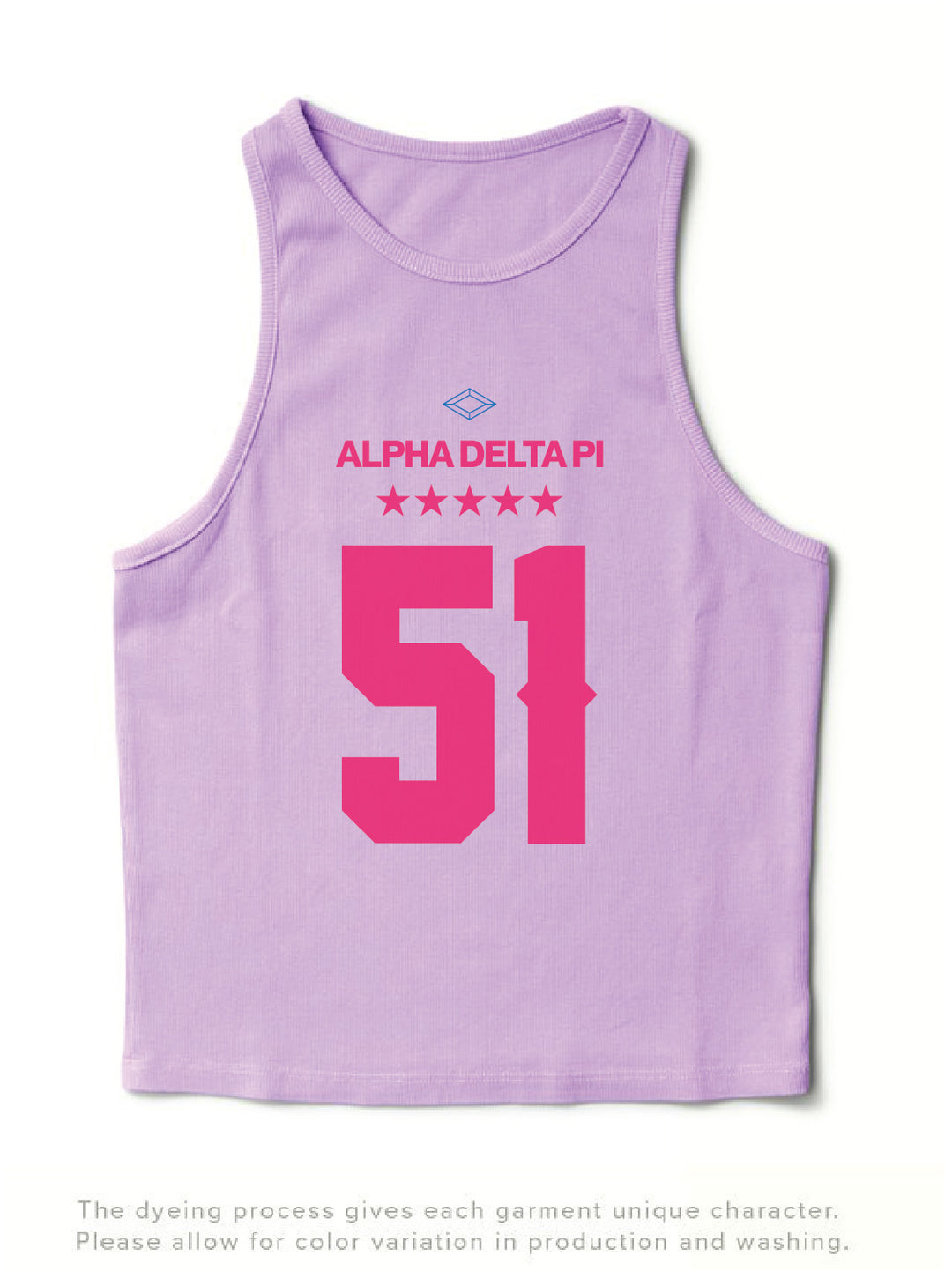 Alpha Delta Pi Lavender Haze Jersey Matching Set Tank