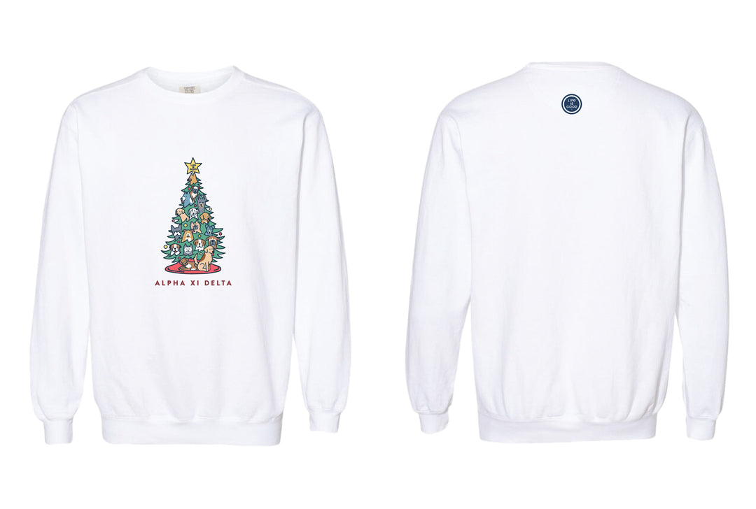 Life is Good Dog Tree Sorority Crewneck