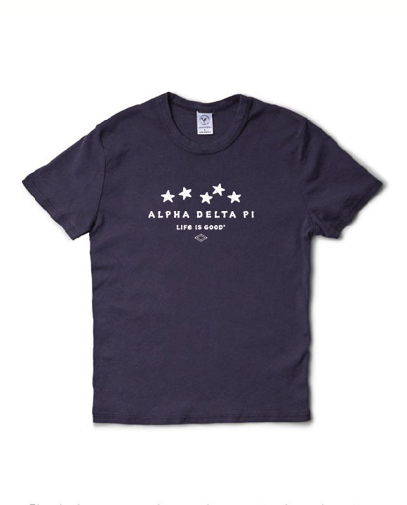 LIFE IS GOOD® Star Midnight Sky Alpha Delta Pi Baby Tee