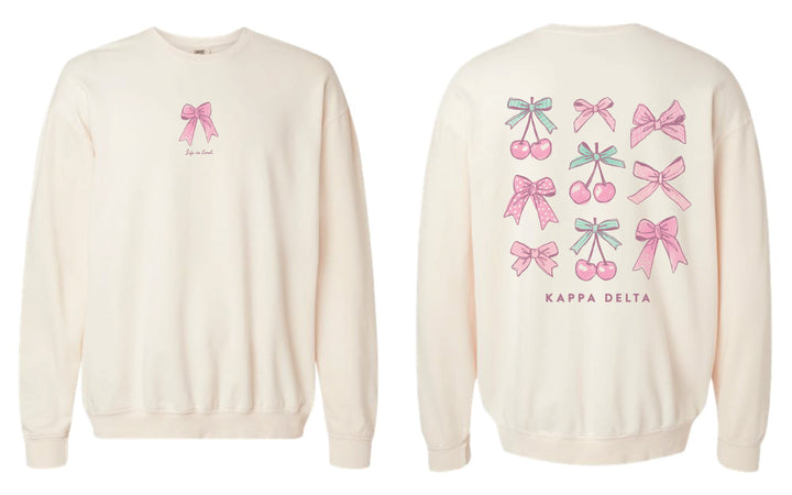 Life Is Good Cherries & Bows Sorority Crewneck
