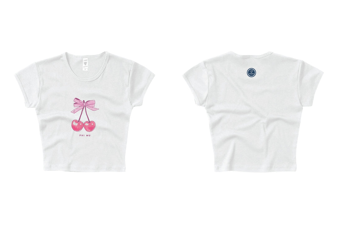 Life Is Good Cherry Bow Sorority Baby Tee