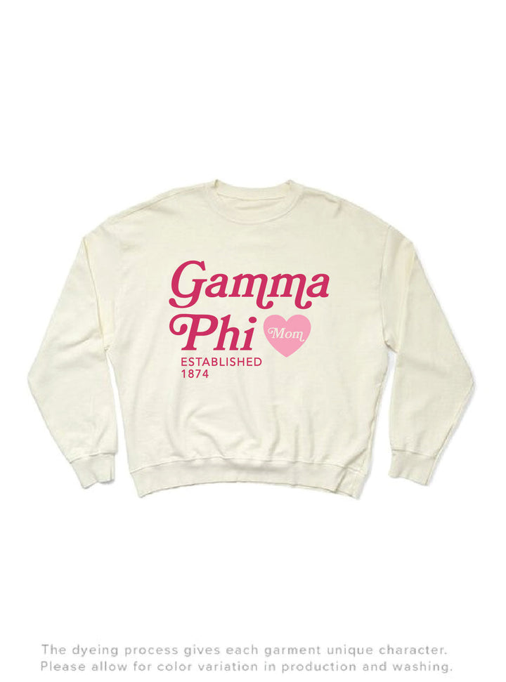 Vanilla Ice Heart Sorority Mom Light Weight Crewneck - 2XL