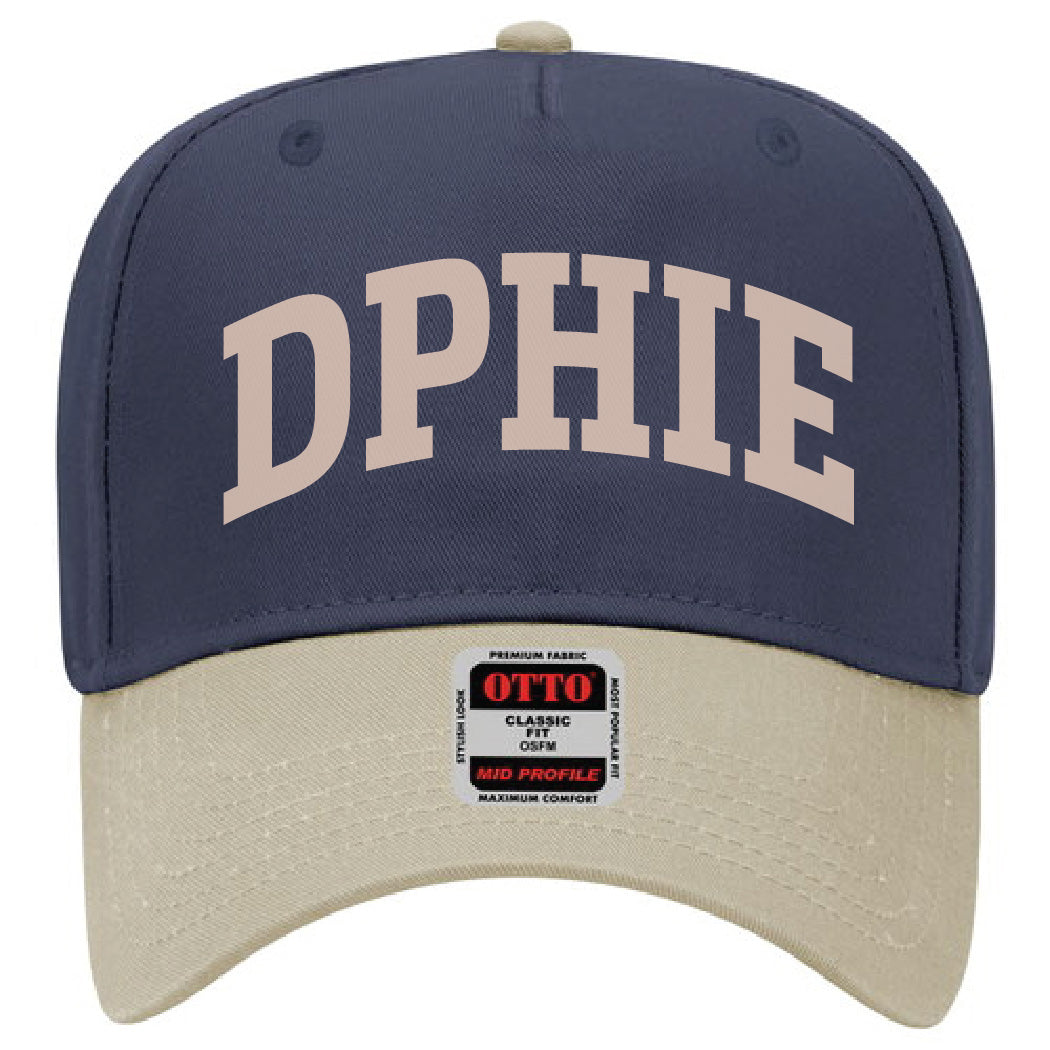 Khaki/Navy Two-Toned Embroidered Sorority Hat