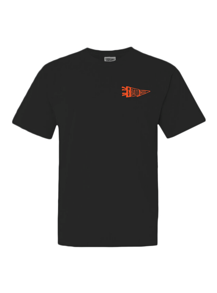 Baltmore Baseball Pennant Crewneck & Tee