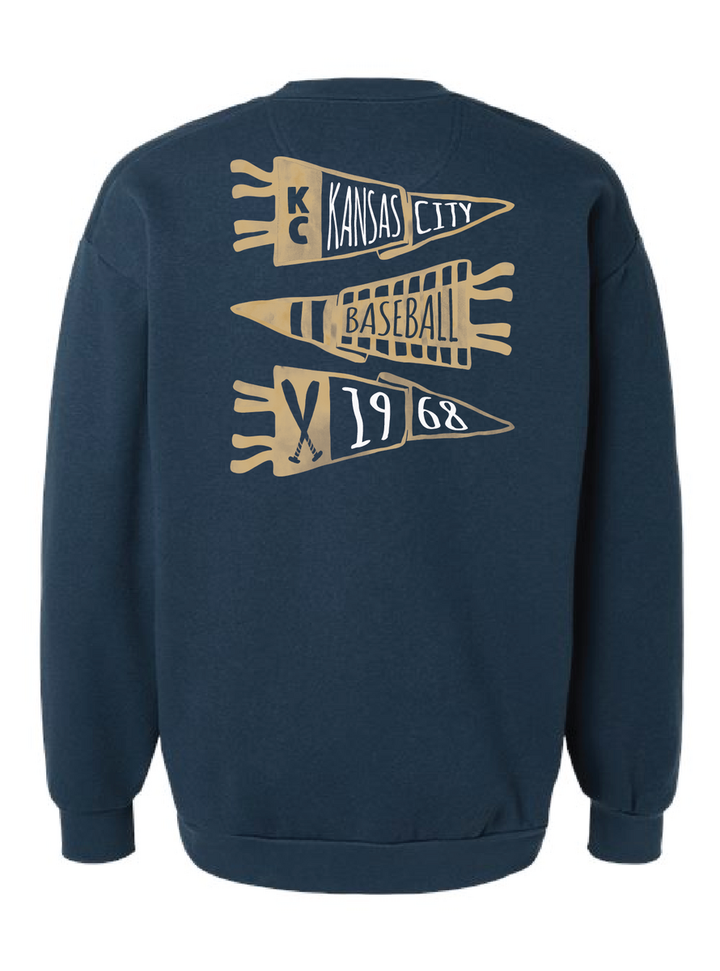 Kansas City Baseball Pennant Crewneck & Tee