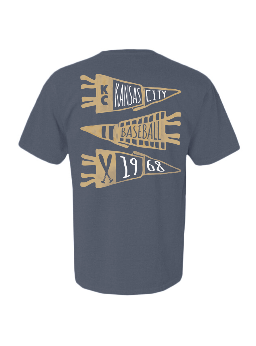 Kansas City Baseball Pennant Crewneck & Tee