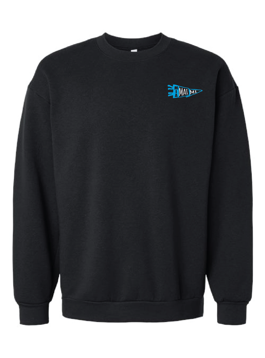 Miami Baseball Pennant Crewneck & Tee