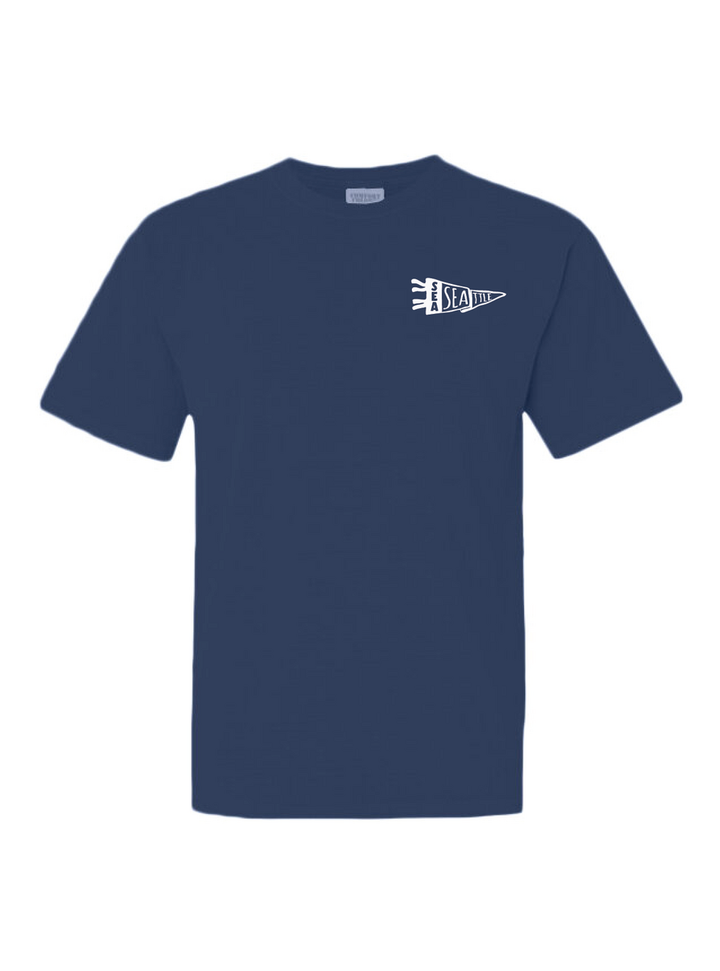 Seattle Baseball Pennant Crewneck & Tee