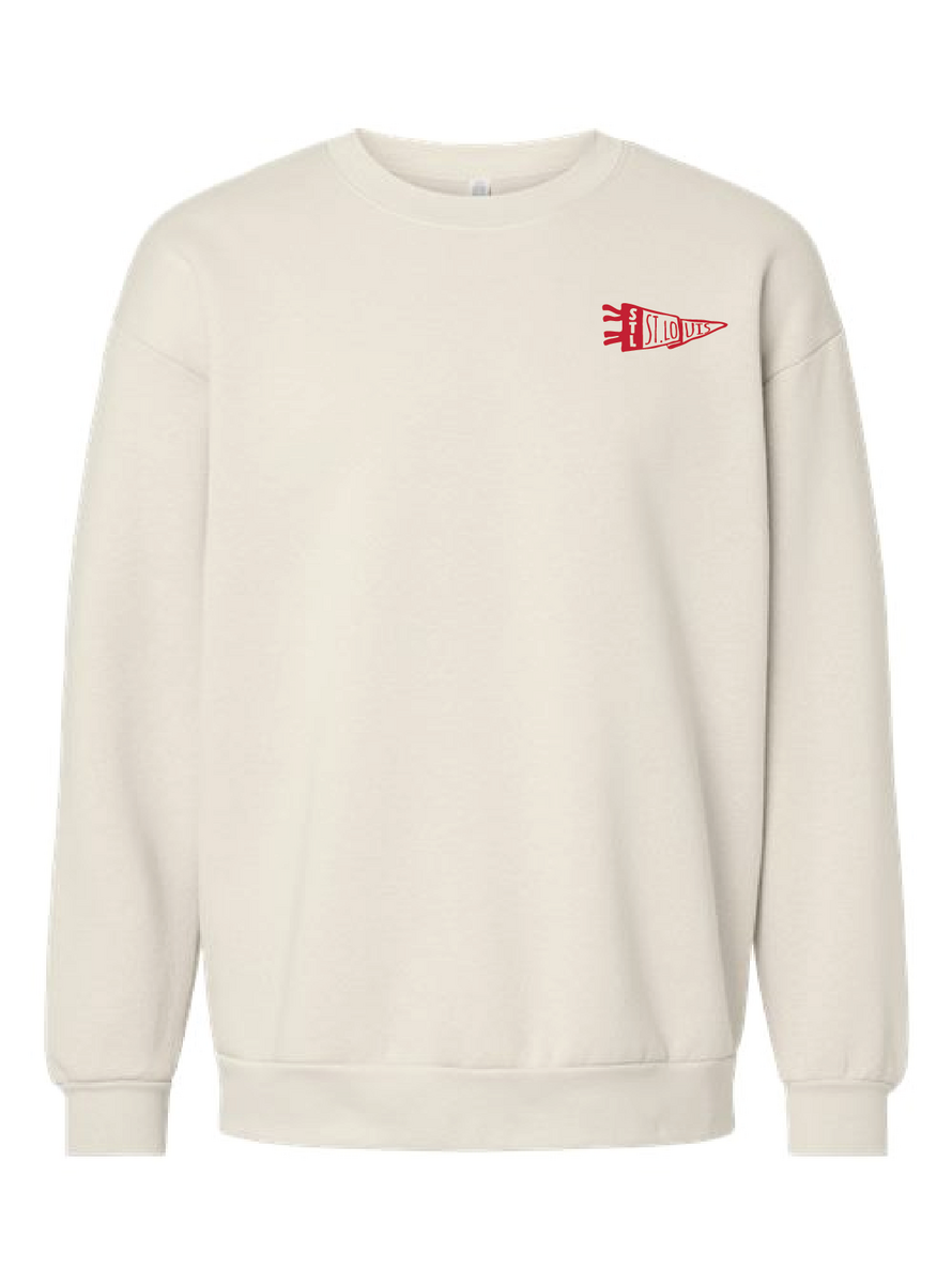 St Louis Baseball Pennant Crewneck & Tee
