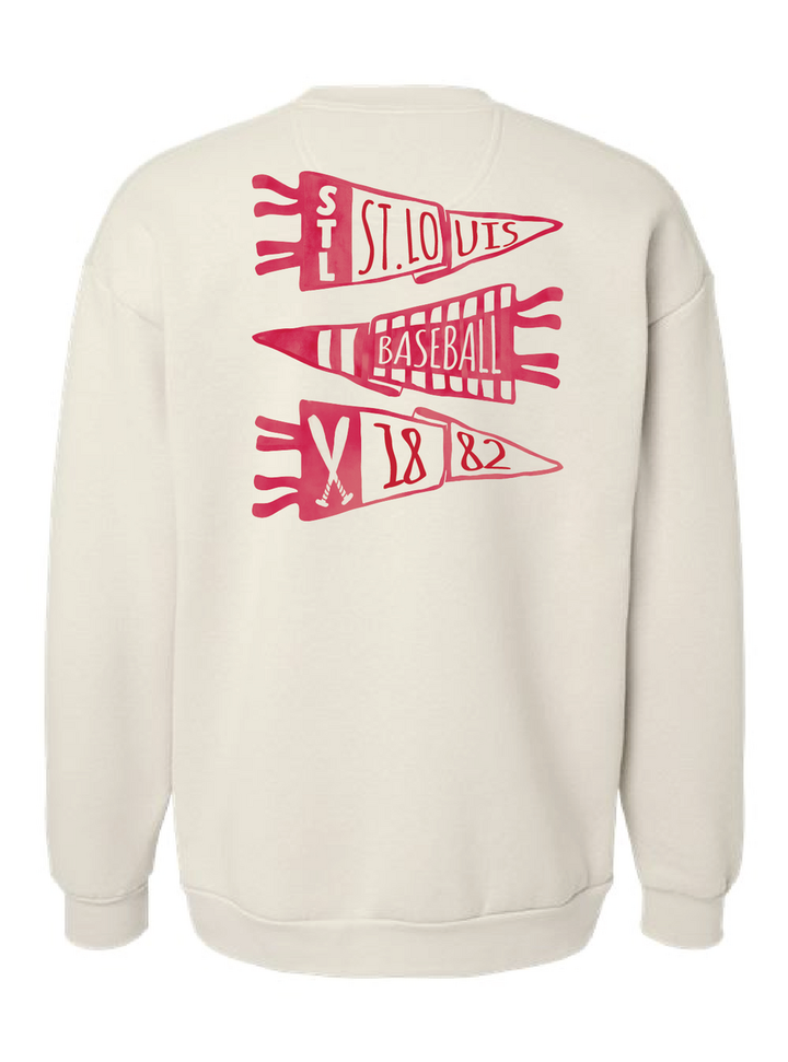 St Louis Baseball Pennant Crewneck & Tee