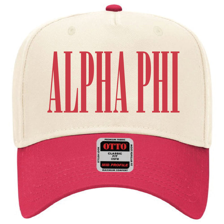 Red Embroidered Sorority Hat