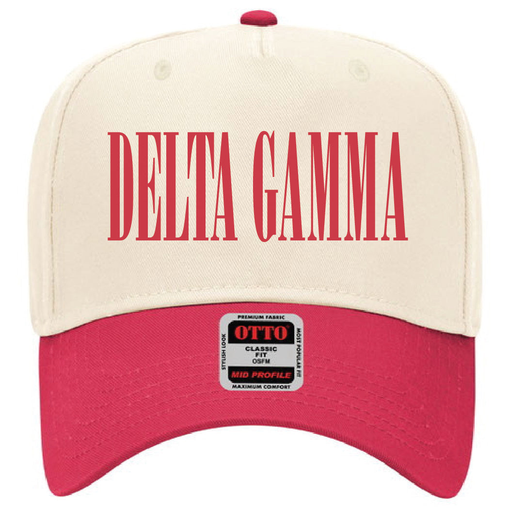 Delta Gamma Red Embroidered Hat
