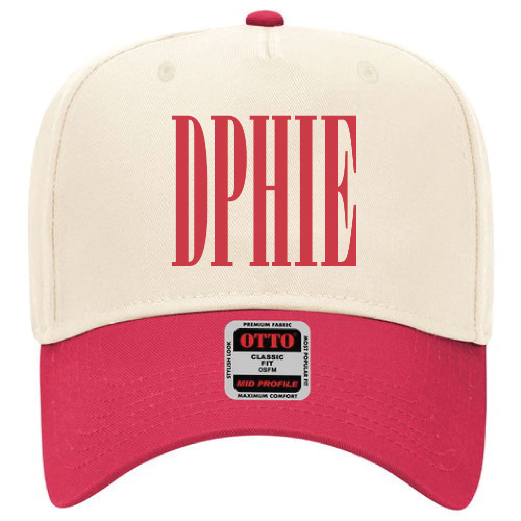 Delta Phi Epsilon Red Embroidered Hat