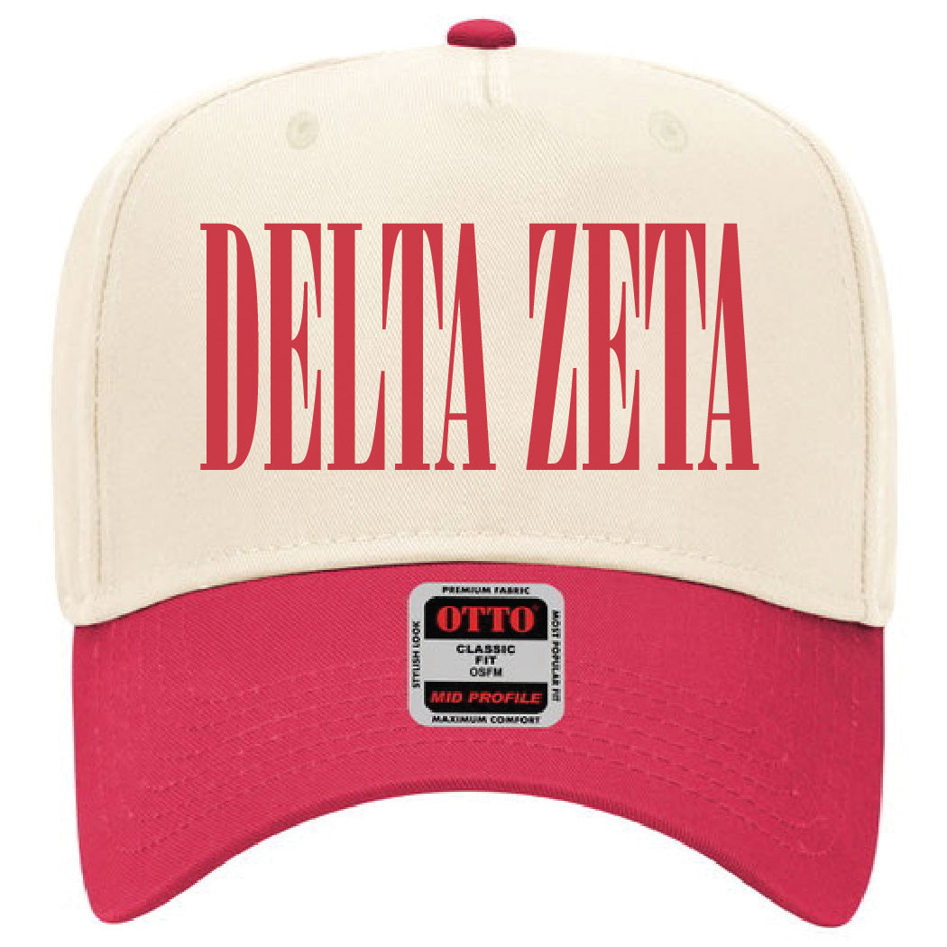 Delta Zeta Red Embroidered Hat