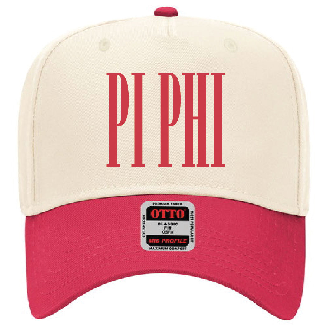 Pi Beta Phi Red Embroidered Hat