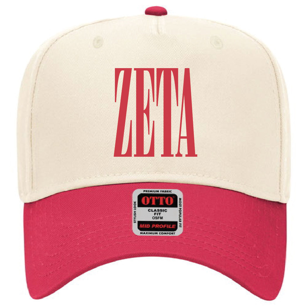 Red Embroidered Sorority Hat