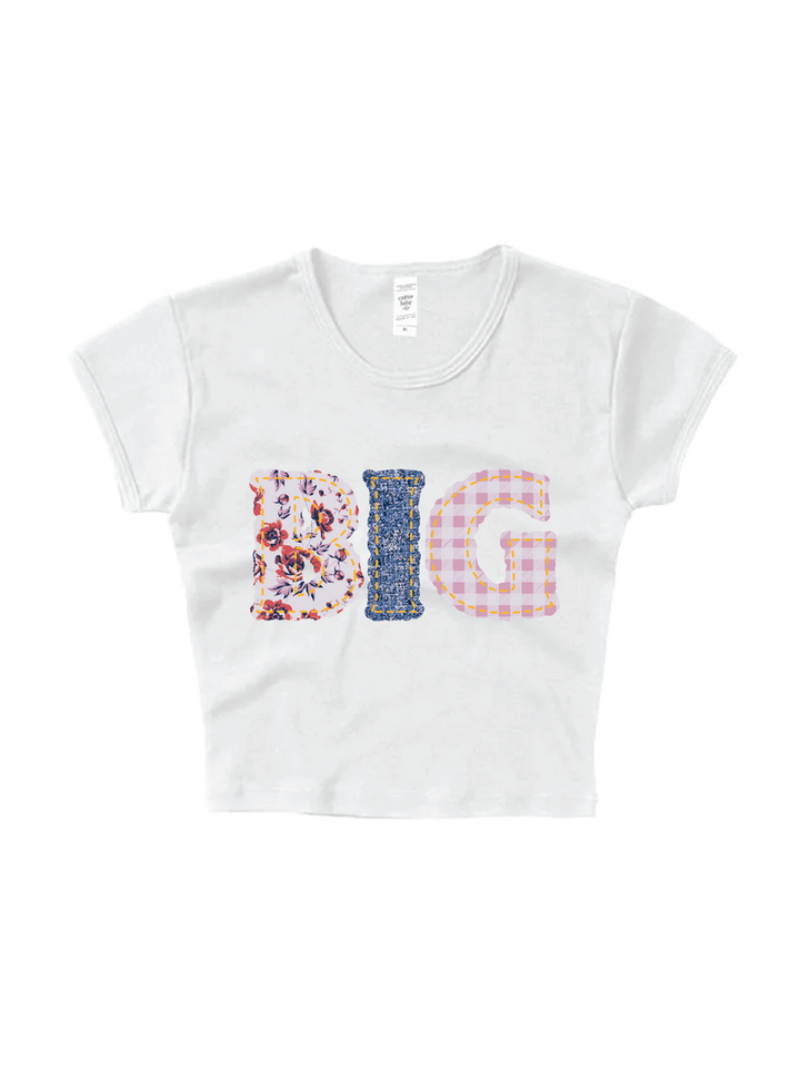Patchwork Printed Family Baby Tee