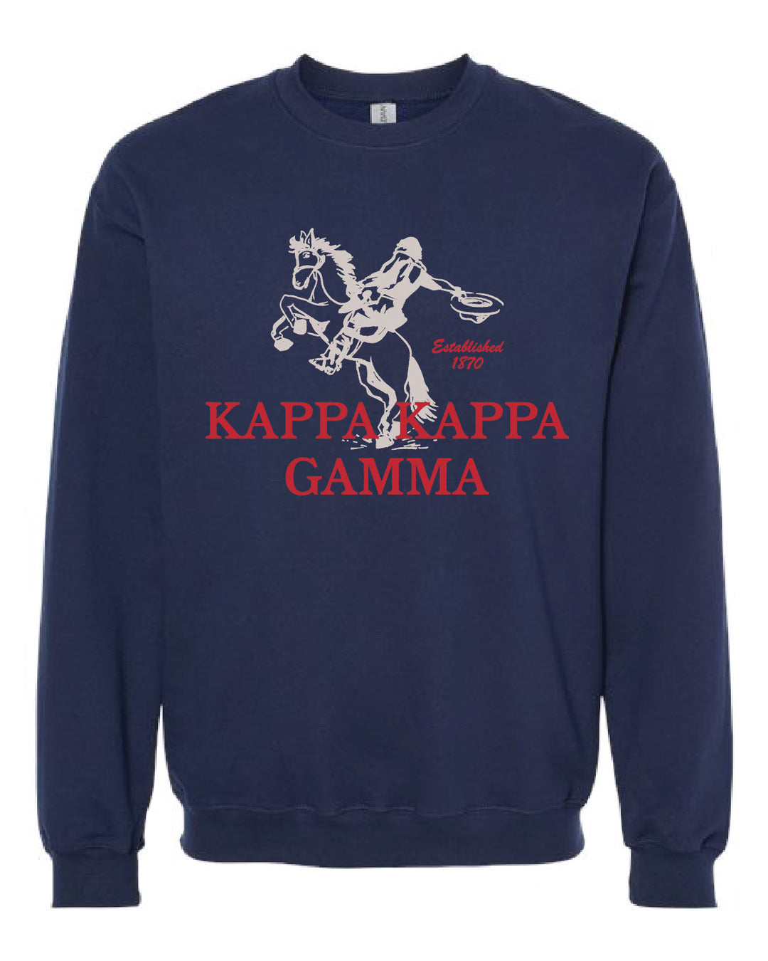 Kappa Kappa Gamma Navy Rodeo Sorority Crewneck